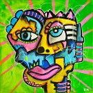 fargerik kunst maleri bilde abstrakt pop art kubisme thumbnail