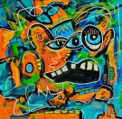 Original kunst - Fargerikt maleri av Håkon Morønning, Art By Hakon thumbnail