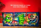 Stort maleri til stue med fargerik kunst på lerret - Pop art kubisme street art moderne kunst thumbnail
