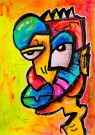 Fargerik kunst på papir - Popkunst kubisme av norsk kunstner Håkon Morønning, Art By Hakon thumbnail