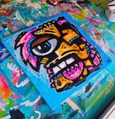 Fargerik kunst på lerret.  thumbnail