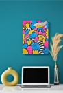 Kunst - Maleri - Kjøp kunst - Kunst til salgs - Kunst nettbutikk - Fargerik kunst - Popkunst - Maleri på lerret - Håndmalte malerier - Kunst maleri - Kule malerier - Moderne malerier - Kjøp malerier - Maleri til salgs - Maleri til stue - Pop art maleri thumbnail