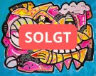 Kunst - Maleri - Kjøp kunst - Kunst til salgs - Kunst nettbutikk - Fargerik kunst - Popkunst - Maleri på lerret - Håndmalte malerier - Kunst maleri - Kule malerier - Moderne malerier - Kjøp malerier - Maleri til salgs - Graffiti Street Art Kunst thumbnail