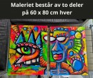Street art maleri på lerret - Stort maleri til stue - Fargerik kunst thumbnail