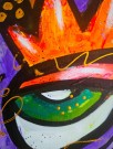 Detaljer fra fargerikt håndmalt maleri (ekspresjonisme) thumbnail