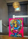 Maleri til stue med fargerik ekspresjonisme og pop art.  thumbnail