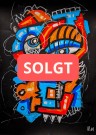 ** SOLGT ** Kunst til salgs - “Dual Frequency” 30x42 cm (Kunst på papir) thumbnail