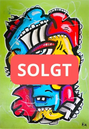 Kunst til salgs: “Speculum Mentis” - 30x42 cm (Maleri på papir) *NB: RAMME MEDFØLGER IKKE