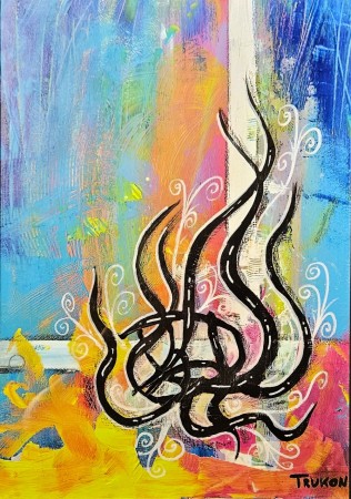 A3 originalt maleri på papir, av Håkon for TRUKON