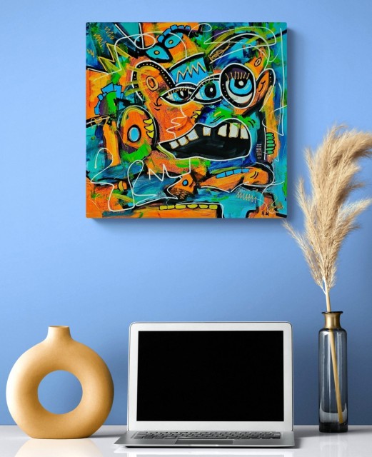 Original kunst - Fargerikt maleri av Håkon Morønning, Art By Hakon