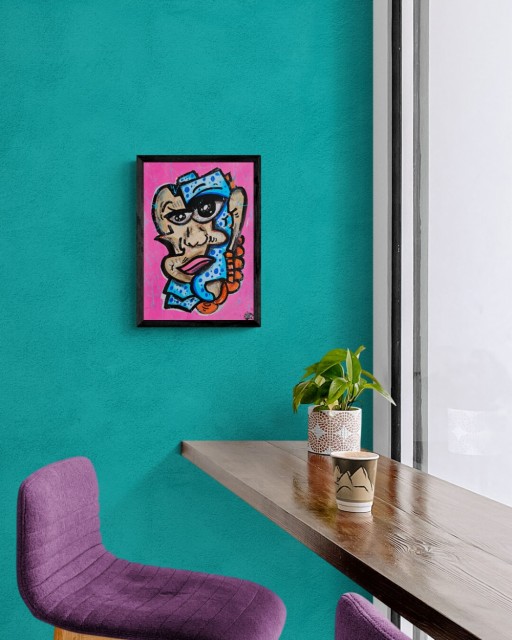 Forslag til presentasjon (selges uten ramme). 