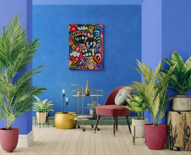 Fargerik kunst - Akrylmaleri på lerret - Pop art - Street Art - Ekspresjonisme