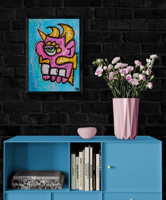 Forslag til presentasjon (selges uten ramme). 