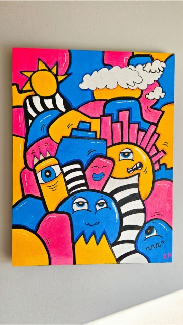 Kunst - Maleri - Kjøp kunst - Kunst til salgs - Kunst nettbutikk - Fargerik kunst - Popkunst - Maleri på lerret - Håndmalte malerier - Kunst maleri - Kule malerier - Moderne malerier - Kjøp malerier - Maleri til salgs - Maleri til stue - Pop art maleri