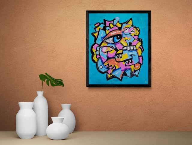 Illustrasjon med forslag til presentasjon (selges uten ramme)